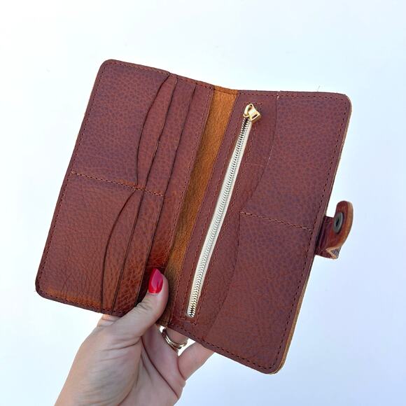 Portland Leather Goods Bi-Fold Leather Wallet Tan Pockets Large Full Grain - Picture 7 of 7